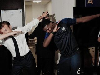 Zo reageerde president Macron toen Frankrijk het WK Voetbal won