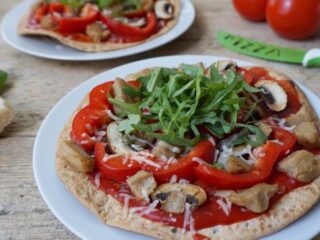 RECEPT: Vegetarische kip tortilla pizza