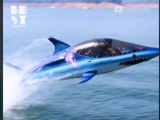 Deze boot kan 100 km per uur en springen als een dolfijn
