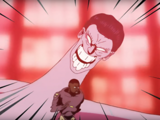 Yung Nnelg vecht tegen gruwelijk monster in anime videoclip 'Tetsuo'