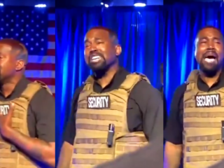 Kanye barst in tranen uit tijdens verwarrende eerste campagnebijeenkomst