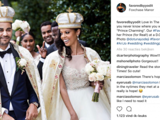 Afro-Amerikaanse vrouw trouwt Ethiopische prins