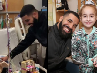 Drake verrast ziek meisje dat wacht op harttransplantatie in ziekenhuis