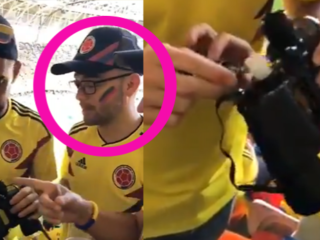 Colombiaan die alcohol uit verrekijker dronk op WK is ontslagen