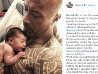 Dwayne Johnson voor de derde keer vader geworden