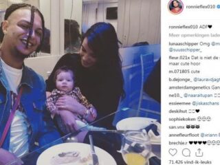 Ronnie Flex op 'date' met Monica Geuze en baby Zara-Lizzy