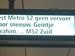 Verkeerde melding op metroborden bij de Noord/Zuidlijn