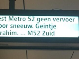 Verkeerde melding op metroborden bij de Noord/Zuidlijn