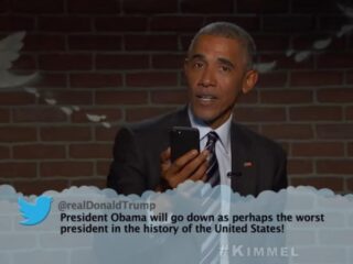 Obama disst Trump bij Jimmy Kimmel
