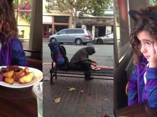 VIDEO: Meisje leert belangrijke levensles in restaurant