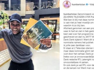 Humberto Tan genomineerd door Zilveren Televizier-Ster Presentator