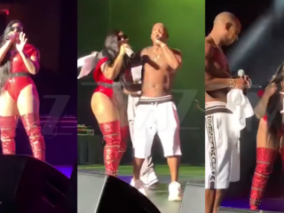 Ja Rule onderbreekt Ashanti-optreden om publiek voor haar te laten zingen