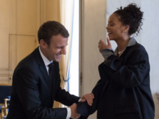 Rihanna ontmoet Franse president om belangrijk onderwerp te bespreken