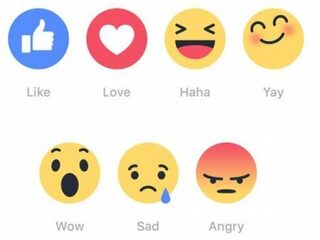 Facebook komt met vijf emoticons naast Like-knop