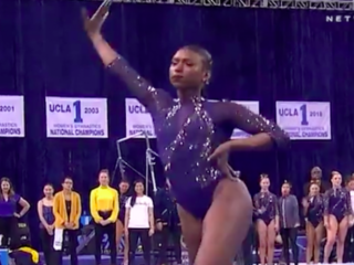 Turnroutine op mix van Beyoncé gaat wereldwijd viral