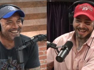 Post Malone en Joe Rogan nemen podcast op met paddo's over aliens, wiet en walvissen