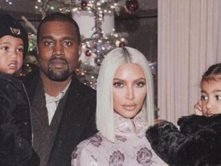 Zo zien Kanye en Kim eruit tijdens de feestdagen