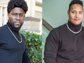 Kevin Hart verkleedt zich als Dwayne Johnson uit de jaren 90