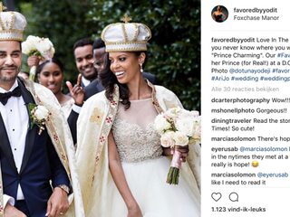 Afro-Amerikaanse vrouw trouwt Ethiopische prins