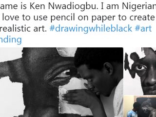 Nigeriaanse kunstenaar maakt levensechte schilderijen