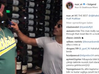 DJ Khaled probeert Salt Bae na te doen met gouden steak