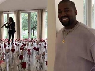 Internet gaat stuk om onhandig valentijnscadeau dat Kanye aan Kim gaf