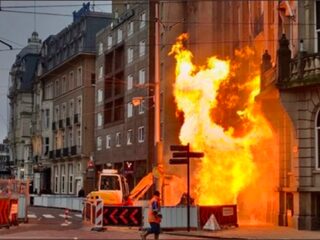 Heftige brand bij Amsterdam Centraal