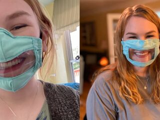 Amerikaanse studente maakt speciale mondkapjes voor doven en slechthorenden