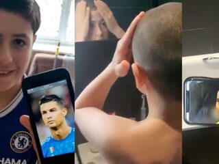 Vader scheert zoon de coupe van de 'verkeerde' Ronaldo