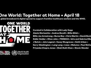 Grote coronashow met o.a. Burna Boy, J Balvin, Lizzo en Maluma