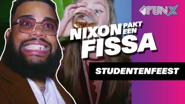 Nixon pakt een fissa: waterval op een studentenfeest