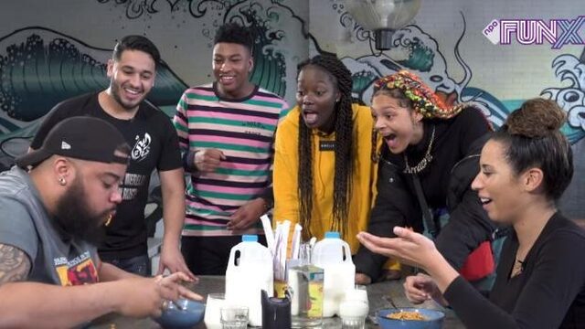 Spicy noodle-challenge laat de FunX Strijders zweten (en kotsen)