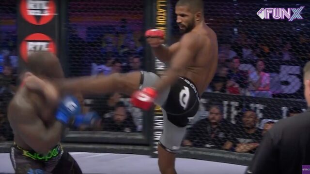 Melvin Manhoef knock-out tijdens Bellator 176 in Turijn