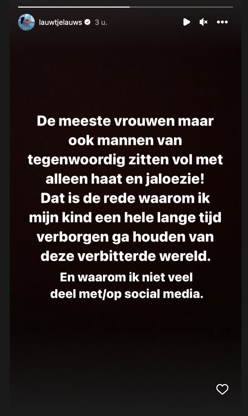 Screenshot post Lauwtje