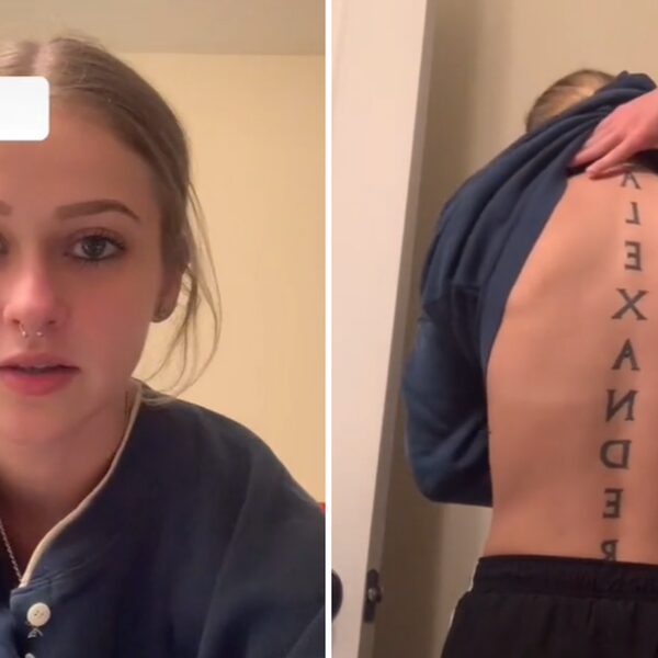 TikTokker tatoeëert naam van vriendje op haar rug, gaan een week later uit elkaar