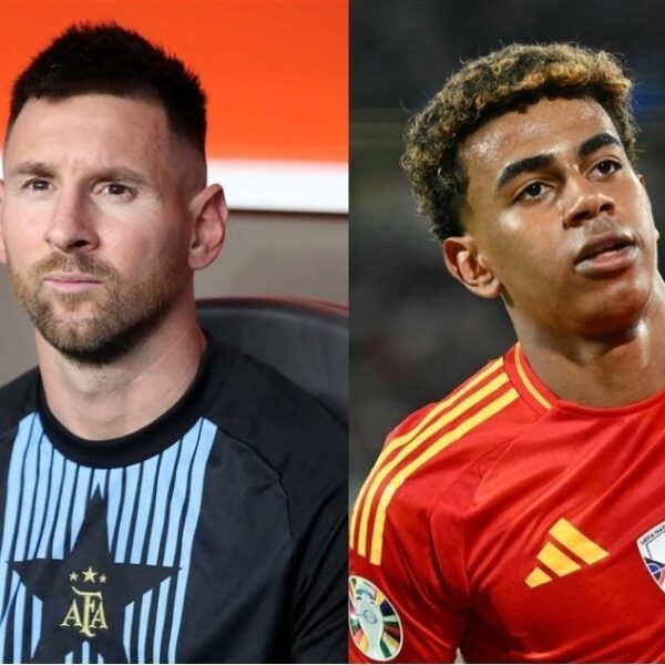 Oude foto’s van Lionel Messi met Lamine Yamal als baby gaan compleet viraal