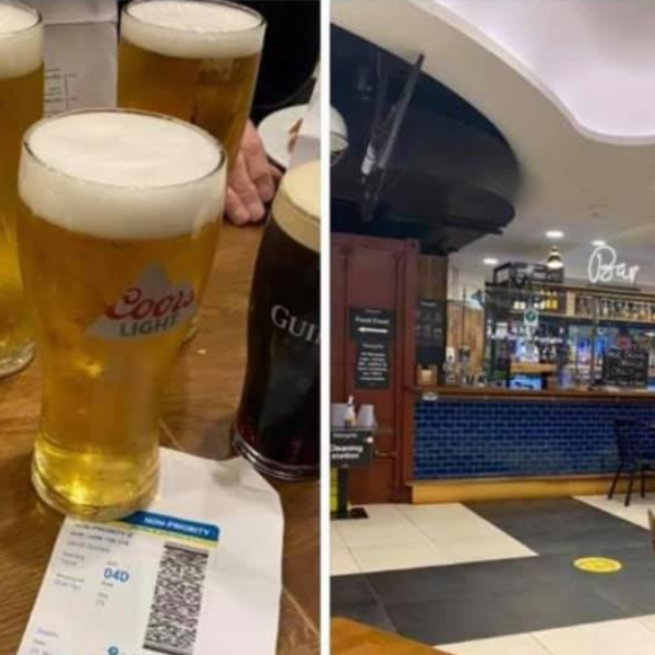 Vrienden boeken vliegticket om bier te kunnen drinken op het vliegveld