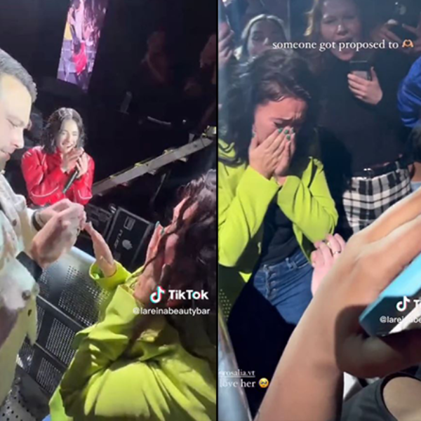 Estella werd ten huwelijk gevraagd tijdens concert van Rosalía