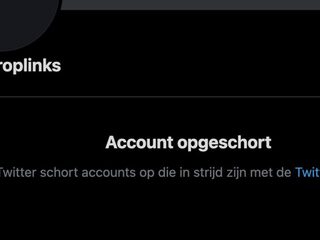 Twitter-account van Vizier op Links opgeschort