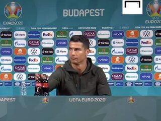 Cristiano Ronaldo wisselt cola van EK-sponsor om voor water tijdens persconferentie