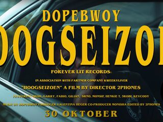 Dopebwoy kondigt album 'Hoogseizoen' aan met filmachtige trailer