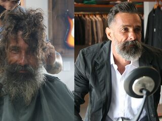 Dakloze man na viral transformatiefoto's herenigd met familie die dacht dat hij dood was