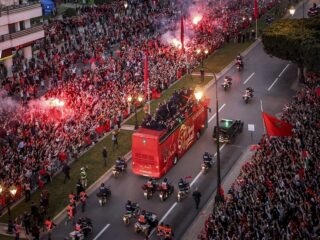 Marokkaans elftal als helden ontvangen in Rabat na historisch WK