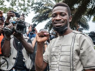 Popster Bobi Wine strijdt voor presidentschap in Uganda