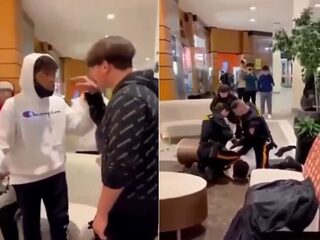 Afro-Amerikaanse jongen hardhandig opgepakt na gevecht met witte jongen