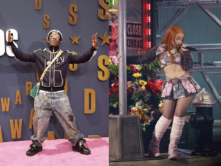 Beelden van Lil Uzi Vert die geslagen wordt door JT vanwege 'geflirt met Ice Spice' gaan viral