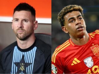 Oude foto’s van Lionel Messi met Lamine Yamal als baby gaan compleet viraal