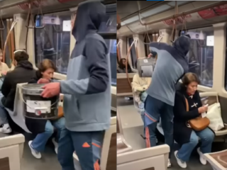 YouTuber gearresteerd voor het gooien van emmer met poep op treinpassagier