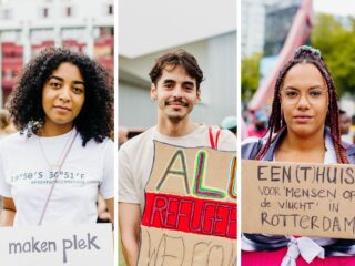 Jongeren protesteren tegen ongelijke behandeling van vluchtelingen