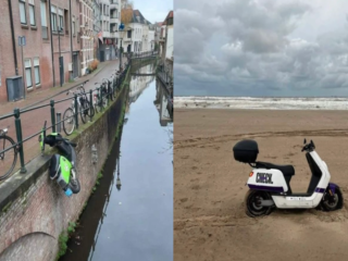 Laura (33) gaat viral met foto's van gek geplaatste deelscooters